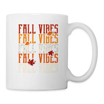 Autumn Vibes Groovy Grateful Retro Hello Autumn - Mug - white - Right