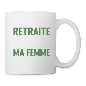 Homme Retrait et Ma Femme Nouveau Patron Humour - Mug blanc - blanc - Droite