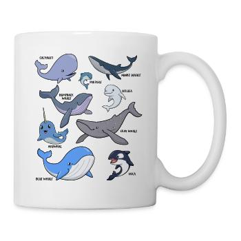 Viele verschiedene Walarten - Tasse - Weiß - Rechts