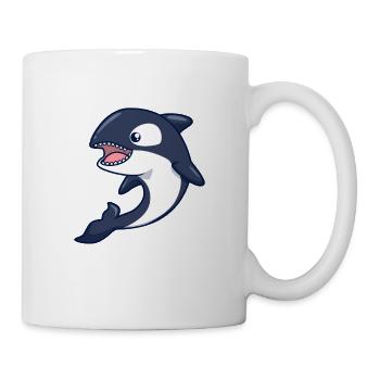 Kawaii Whale - Orque - Mug blanc - blanc - Droite
