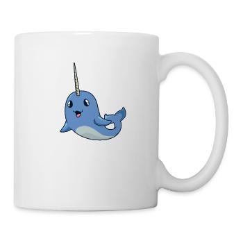 Kawaii Whale - Narval - Mug blanc - blanc - Droite