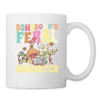 Somebody's Feral Daughter Wild Family Opossum - Mug - white - Right