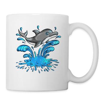 Dolphin Water Swimmers Marine Mammals Dolphins - Mug - white - Right