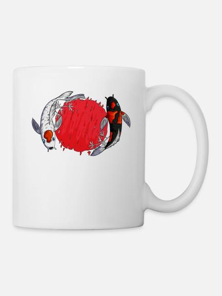 Koi Elevage Koi Ying Yang Japon Fan Koi Lovers - Mug blanc - blanc