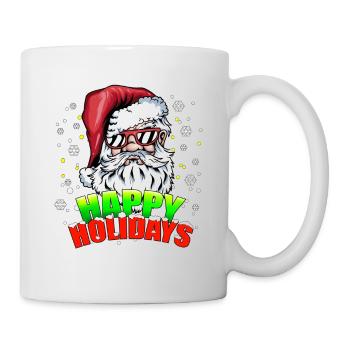 Weihnachtsfest Happy Holiday Weihnachtsmann - Tasse - Weiß - Rechts