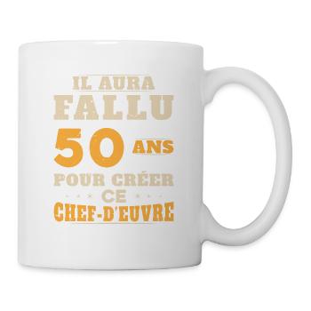 50 Ans pour créer ce chef d'euvre - Mug blanc - blanc - Droite