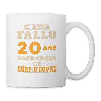 20 Ans pour créer ce chef d'euvre - Mug blanc - blanc - Droite