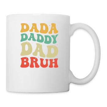 Dada Daddy Papa Bruh Groovy Fête des Pères Homme Cadeau - Mug blanc - blanc - Droite