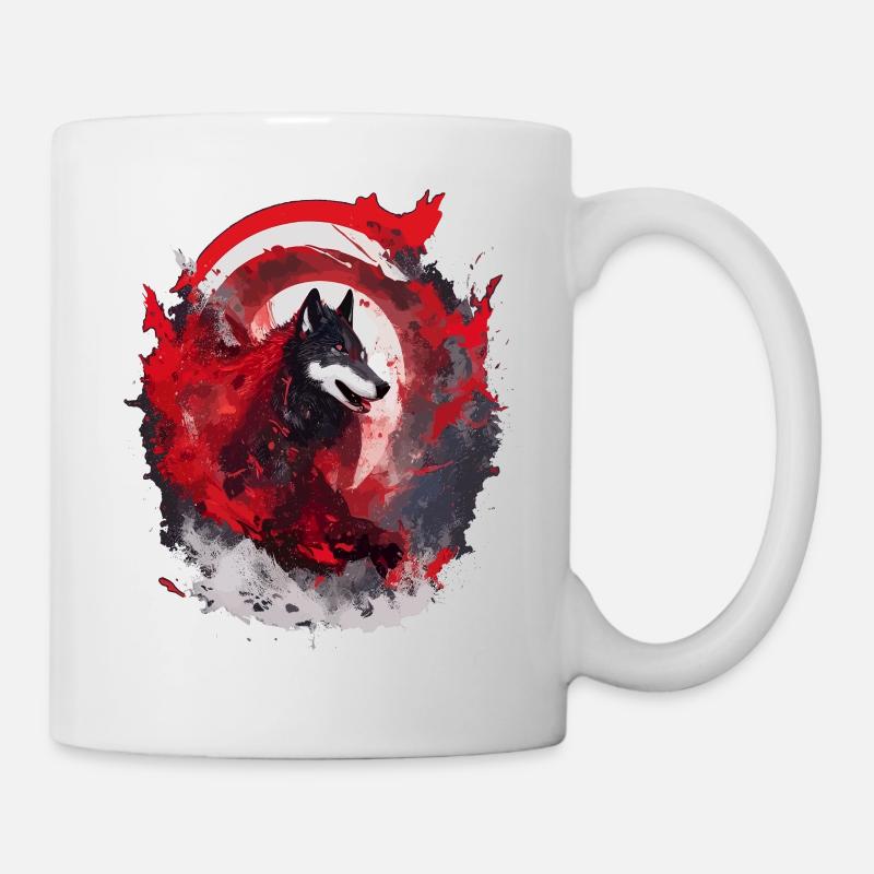 Wolfsblut Japan Wolfs Kunst - Tasse - Weiß