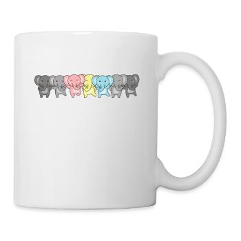 Demiflux Flag Pride LGBTQ Cute Elephant - Mug - white - Right