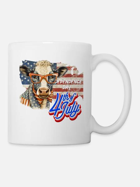 4 juillet - Jour de l’indépendance des États-Unis - Mug blanc - blanc