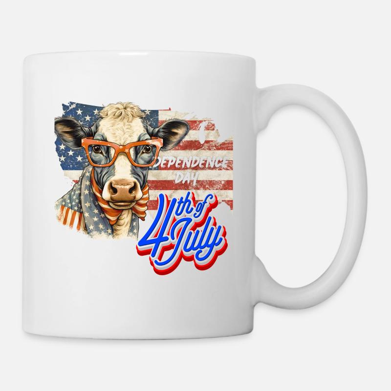 4 juillet - Jour de l’indépendance des États-Unis - Mug blanc - blanc