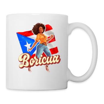 Afro latina boricua puerto rico caribbean dancing - Mug - white - Right