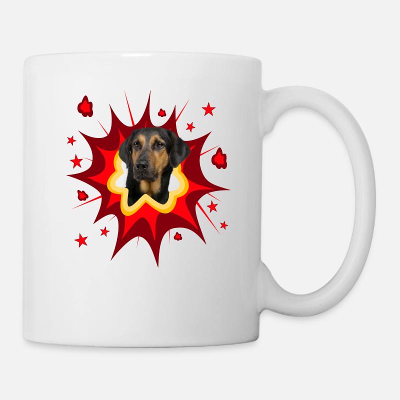 Conception de chien comique - Pow - Beauceron - Mug blanc - blanc