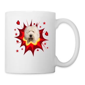 Comic Dog Design - Pow - Bobtail - Mug - white - Right