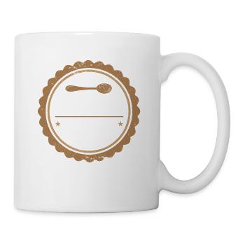 Wooden Spoon Survivor Champion Meme Funny Italian - Tasse - Weiß - Rechts
