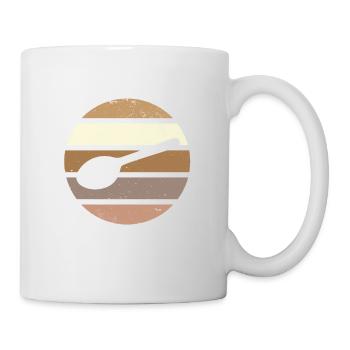 Proud Italian Mom Joke Funny Wooden Spoon - Tasse - Weiß - Rechts