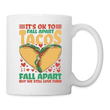 C’est bon de s’effondrer, les tacos s’effondrent - Mug blanc - blanc - Droite