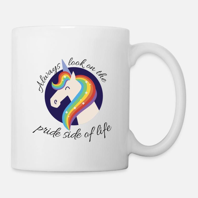 Look on the PRIDE side of life LGBTQI+ - Mug - white