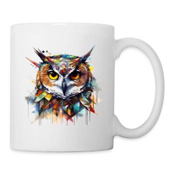 Owl Night Bird Bird Animal Gift Art - Mug - white - Right