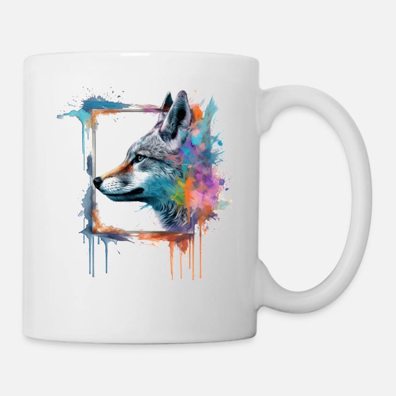 Fuchs Tierliebhaber Geschenk Wildtier Tier Motiv - Tasse - Weiß
