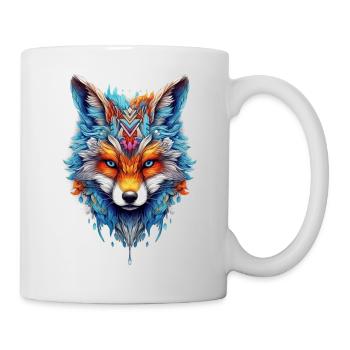 Fuchs Tierliebhaber Geschenk Wildtier Tier Motiv - Tasse - Weiß - Rechts