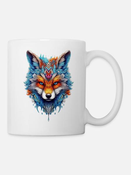 Fuchs Tierliebhaber Geschenk Wildtier Tier Motiv - Tasse - Weiß