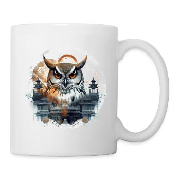 Owl Night Bird Bird Animal Gift Art - Mug - white - Right