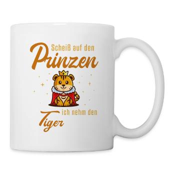 Ich nehm den Tiger Raubkatze Königstiger - Tasse - Weiß - Rechts
