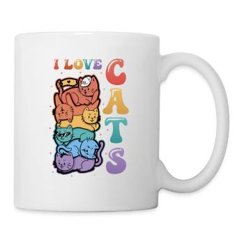 Ich Liebe Katzen - Tasse - Weiß - Rechts