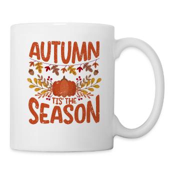 Automne Tis' La saison Citrouille Action de grâce - Mug blanc - blanc - Droite