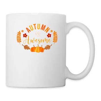 Autumn is fantastic autumn vibes leaves - Mug - white - Right