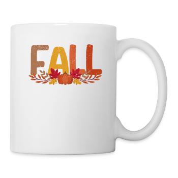 Autumn Leaves Funny Pumpkin Lovers Halloween - Mug - white - Right