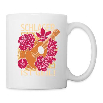 Schlager ist geil Schlagermusik Schlagerparty - Tasse - Weiß - Rechts