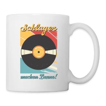 Schlager machen Laune Schlagermusik Schlagerparty - Tasse - Weiß - Rechts
