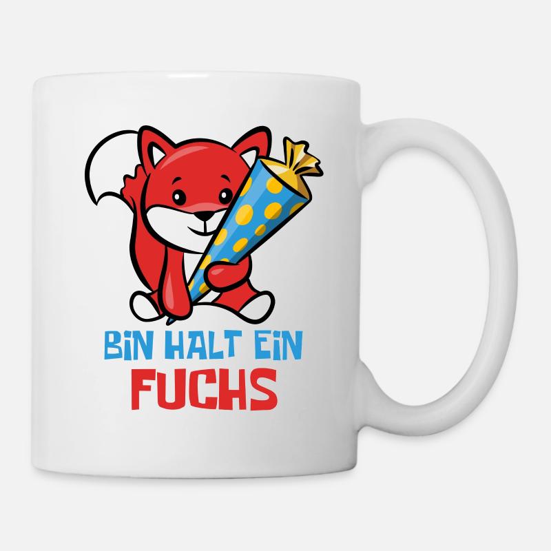 Schlauer Fuchs Schulanfang - Bin halt ein Fuchs - Tasse - Weiß