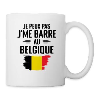 Je Peux Pas J'me Barre Au Belgique - Mug blanc - blanc - Droite