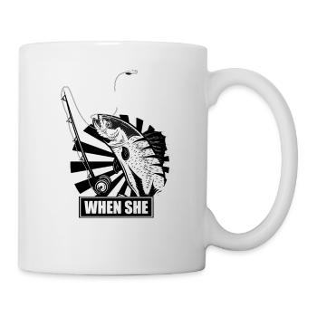 I Like It When She Bends Over - Funny Fishing - Tasse - Weiß - Rechts