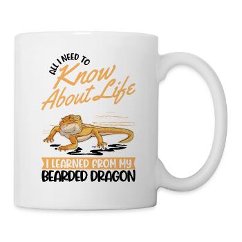 Bartagame Dragon barbu - Mug blanc - blanc - Droite