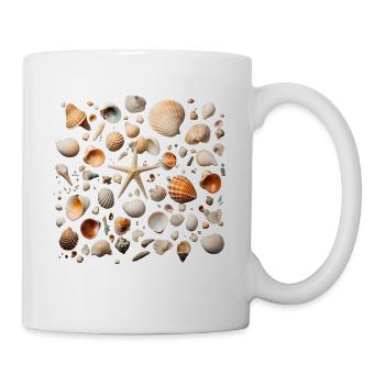 Muscheln Seestern Strand Sammeln - Tasse - Weiß - Rechts