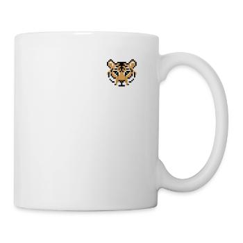 Tiger 8 Bit Logo Emblem Big Cat Siberian - Mug - white - Right