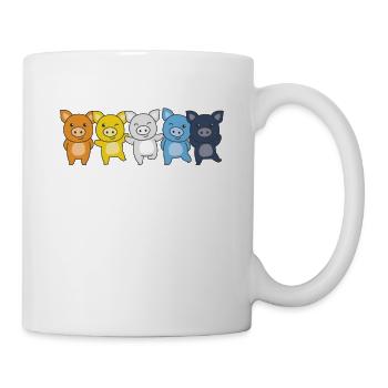 Aroace Flag Pride LGBTQ cute pig - Mug - white - Right