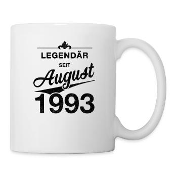 30. Geburtstag Legendär August 1993 Jahrgang 93 - Tasse - Weiß - Rechts