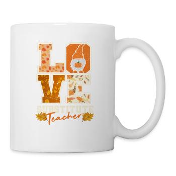 Professeur suppléant Automne Automne Amour Gnome Amant - Mug blanc - blanc - Droite