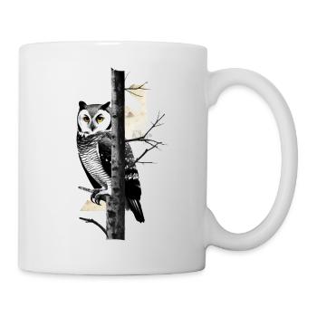 Owl Night Bird Bird Animal Gift - Mug - white - Right