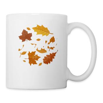 Grateful Grateful Autumn Leaves Inspirational Autumn - Mug - white - Right