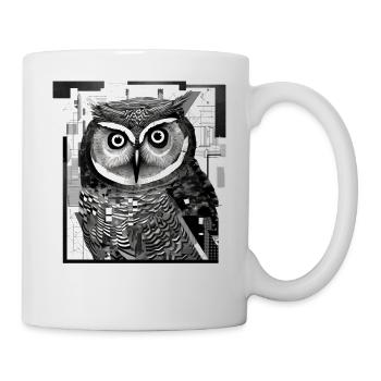 Owl Night Bird Bird Animal Gift - Mug - white - Right