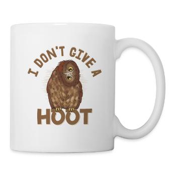 I Don't Give A Hoot Night Owl Nocturnal Bird - Tasse - Weiß - Rechts