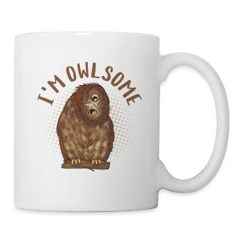I'm Owlsome Night Owl Nocturnal Bird - Tasse - Weiß - Rechts