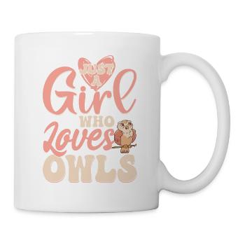 Juste une fille qui aime les hiboux Nuit d’oiseau nocturne Ow - Mug blanc - blanc - Droite